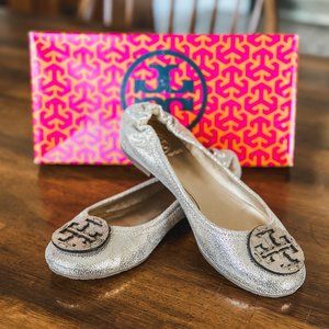 Tory Burch Reva Vintage Metallic Gold Size 7